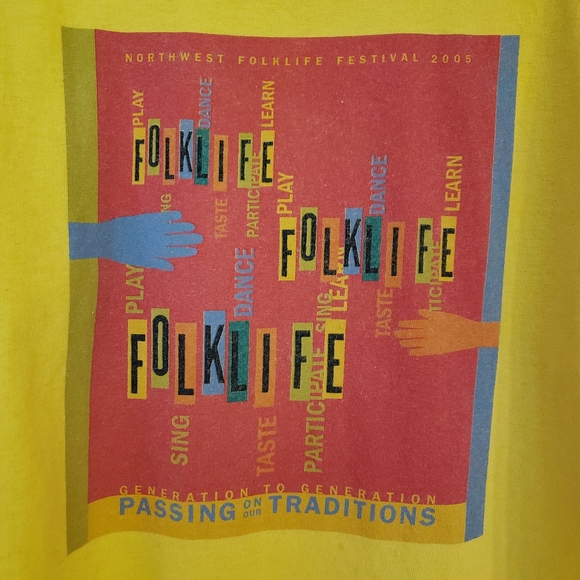 Folklife Festival Graphic Tee Band Music Small - Picture 2 of 8